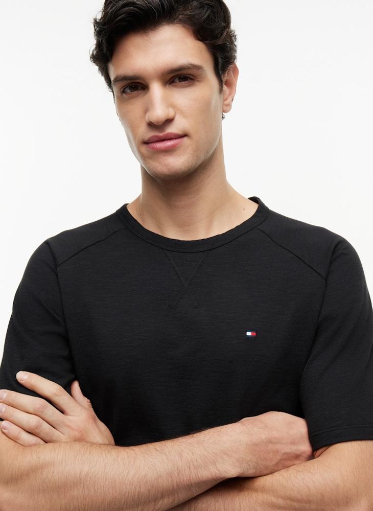 TOMMY HILFIGER Textured Raglan Sleeve Lounge T-Shirt - Image 3